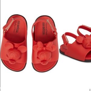 Mini Melissa Minnie Mickey Mouse red sandals